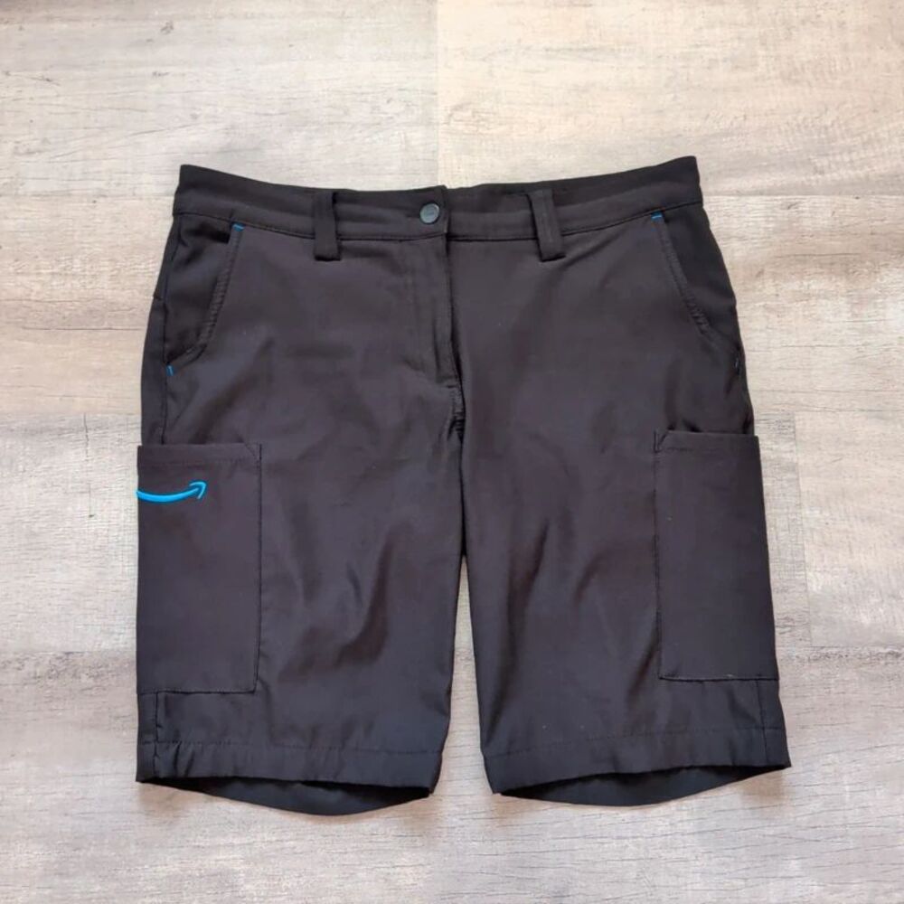 Amazon Delivery Driver Uniform Shorts Womens M (8-10) Black Cargo Luly Yang
